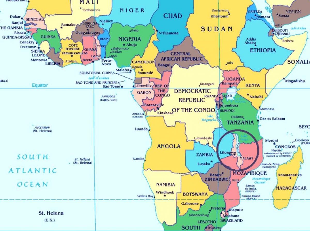 Malawi peyi nan mond lan kat jeyografik